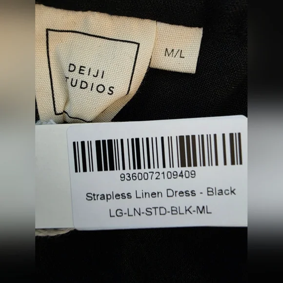 SALE NWT Deiji Studios Black Strapless Dress - Picture 5 of 6